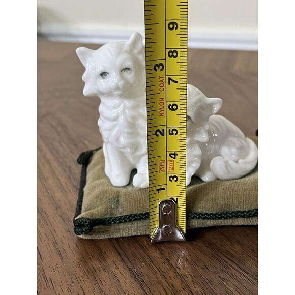 Vintage Porcelain 2 Cats on Pillow Ardalt Lenwile China Verithin Fine Japan - Picture 7 of 9